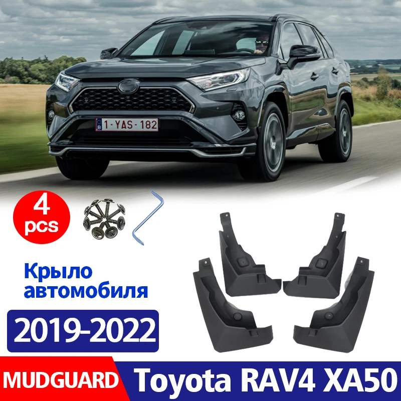 Guardabarros delantero y trasero para Toyota Rav4, accesorio para coche, XA50, 2019-2022, 4 unidades