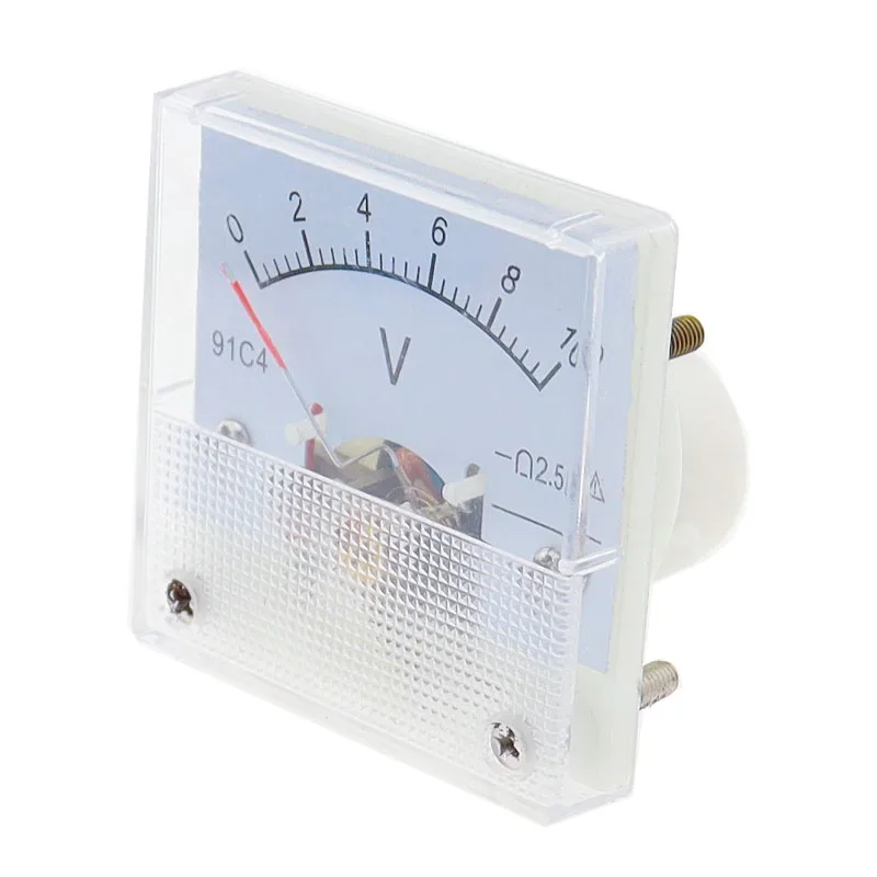 91C4-V DC Pointer type Voltage Meter 3/5/10/15/20/30/50/100/150/250/450V Analog Mechanics Plate table