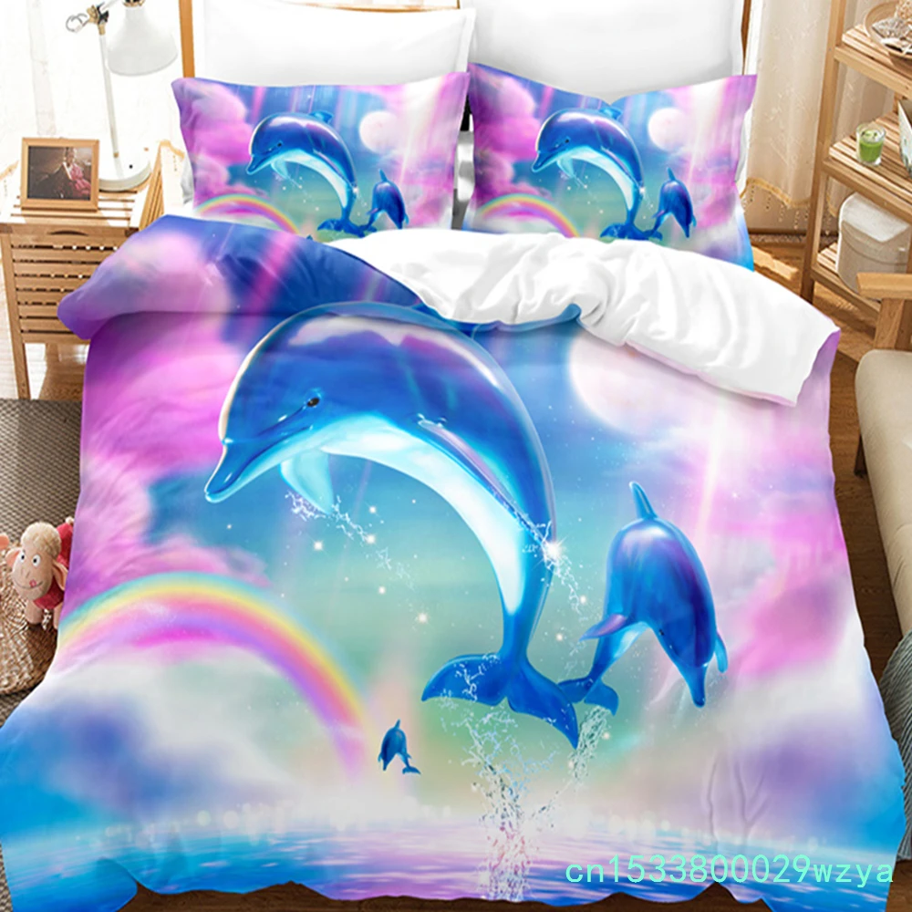 Cartoon Animal Duvet Cover Set Fashion Bedding Set Lovers Linen Queen Size Bed Girl Comforter Cover Set Children Bedding Set