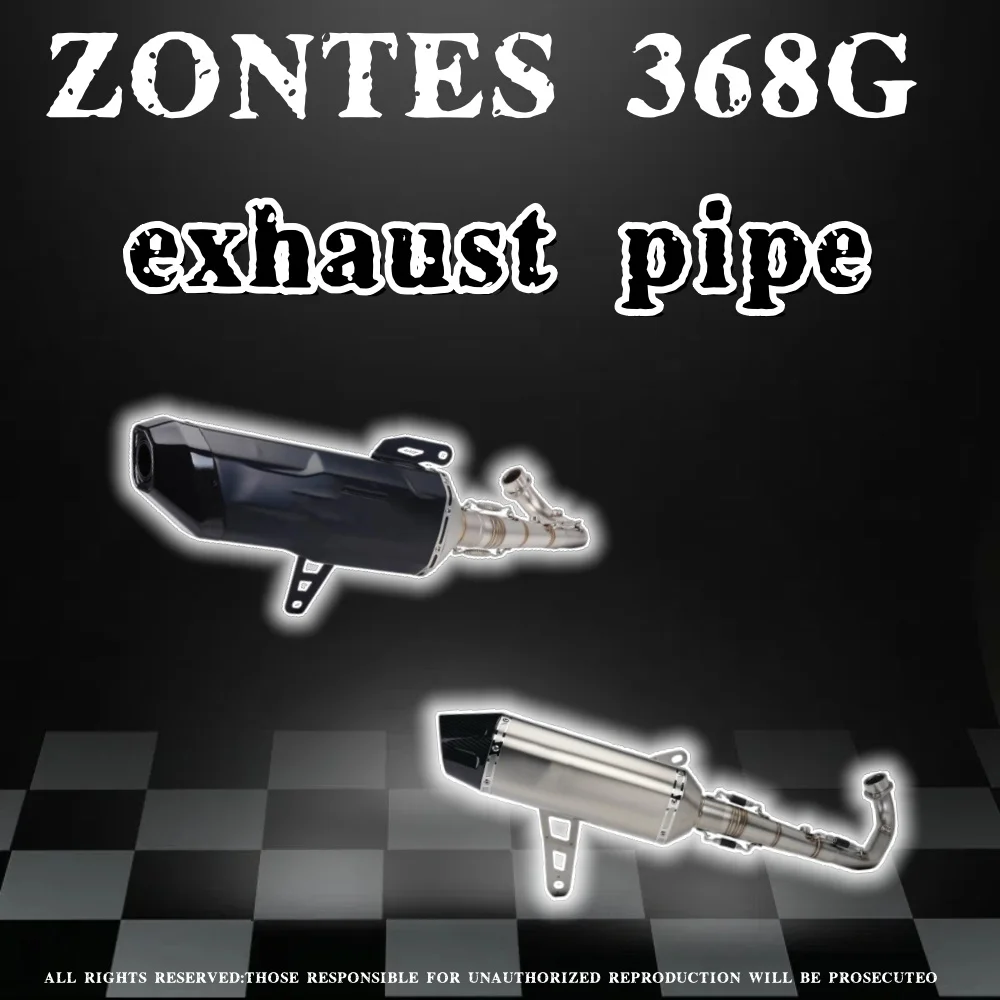 

Модифицированная выхлопная труба мотоцикла, полная секция, передняя часть из нержавеющей стали, хвостовая секция AK из углеродного волокна для ZONTES 368G 368g