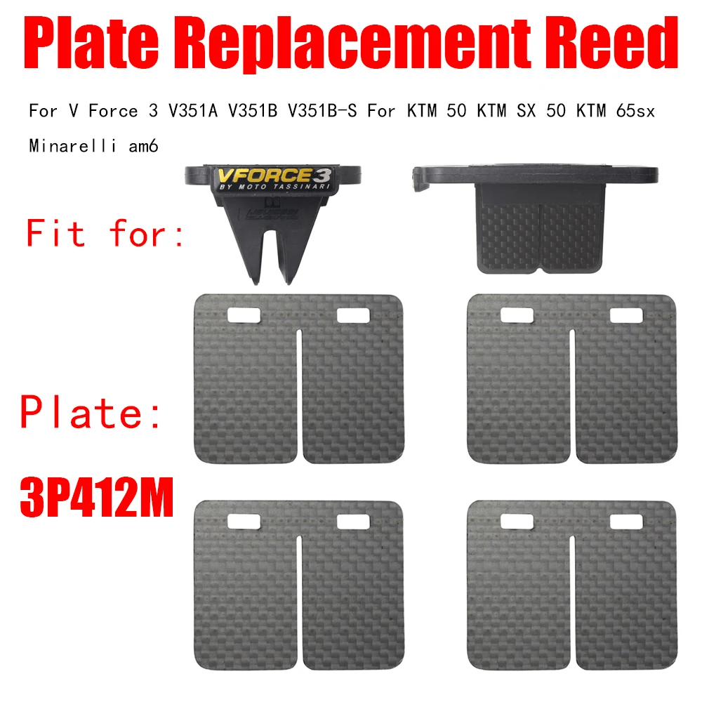 

Carbon Fiber Plate 3P412M Replacement Reeds valve For V Force 3 V351A V351B V351B-S For KTM 50 KTM SX 50 KTM 65sx Minarelli am6