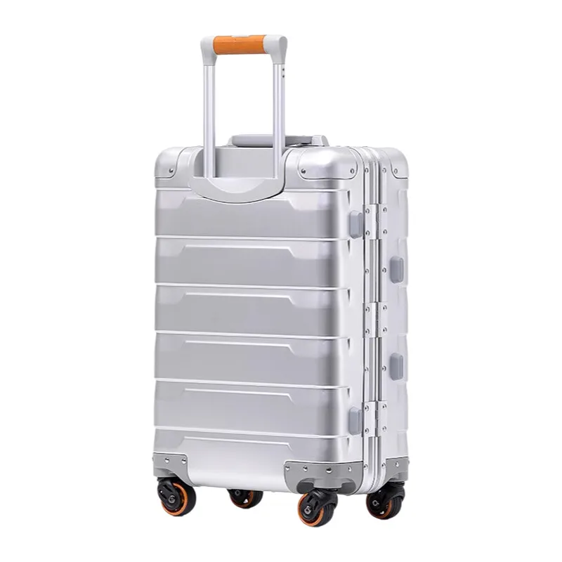 

20/24 Inch All-Aluminum Trolley Suitcase Luxury Carry-On Luggage with TSA Lock & Silent Wheels, Unisex Business Hard Case