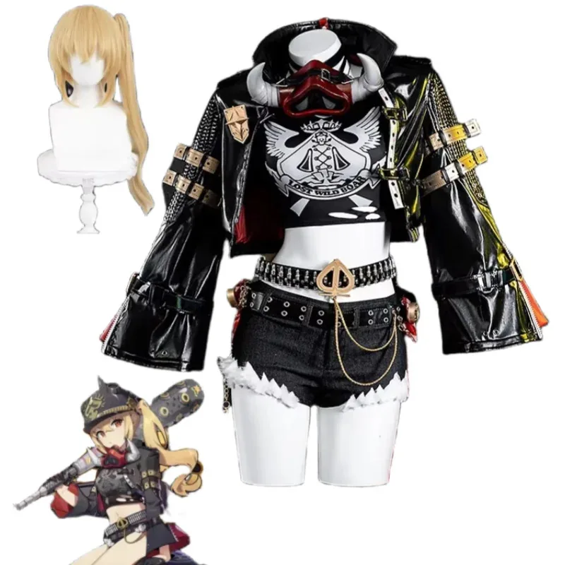 

Game Zenless Zone Zero Lucy Cosplay Costume Wig Mask Helmet Uniform Luciana Auxesis Theodoro de Montefio Outfit Halloween Suit