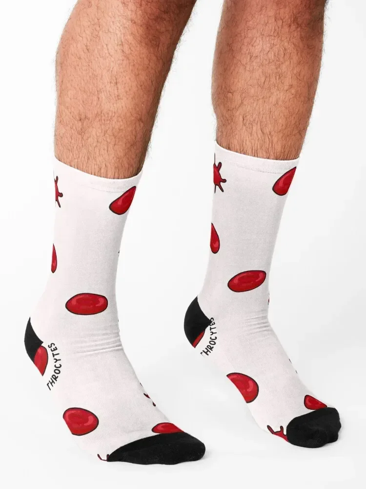 Hand Drawn Red Blood Cells Pack Socks new year compression Non-slip funny gifts Socks For Men Women's