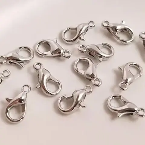 14K gold plated 18K true gold lobster clasp jewelry bracelet with end connection spring clasp DIY accessory material