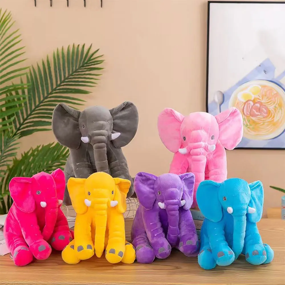 40CM Elephant Plush Toys Baby Room Decorative Stuffed Animals Dolls Soft Sleeping Pillow Room Bed Decoration Kids Birthday Gift