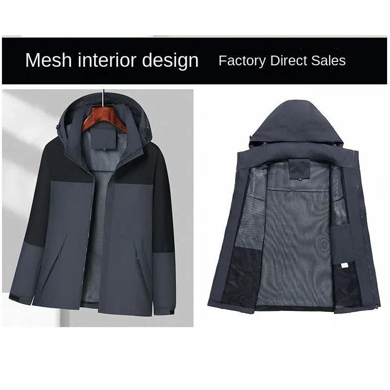 

Workwear jacket men's tide Hong Kong style loose spring and autumn thin coat jacket custom logo embroidery printing logo