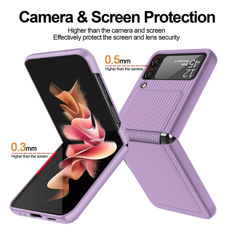 Z Flip 5 Case Protection Phone Cover for Samsung Z Flip 5 ZFlip3 Flip4 Suitcase Shockproof with Hinge for Galaxy Z Flip 3 Cases