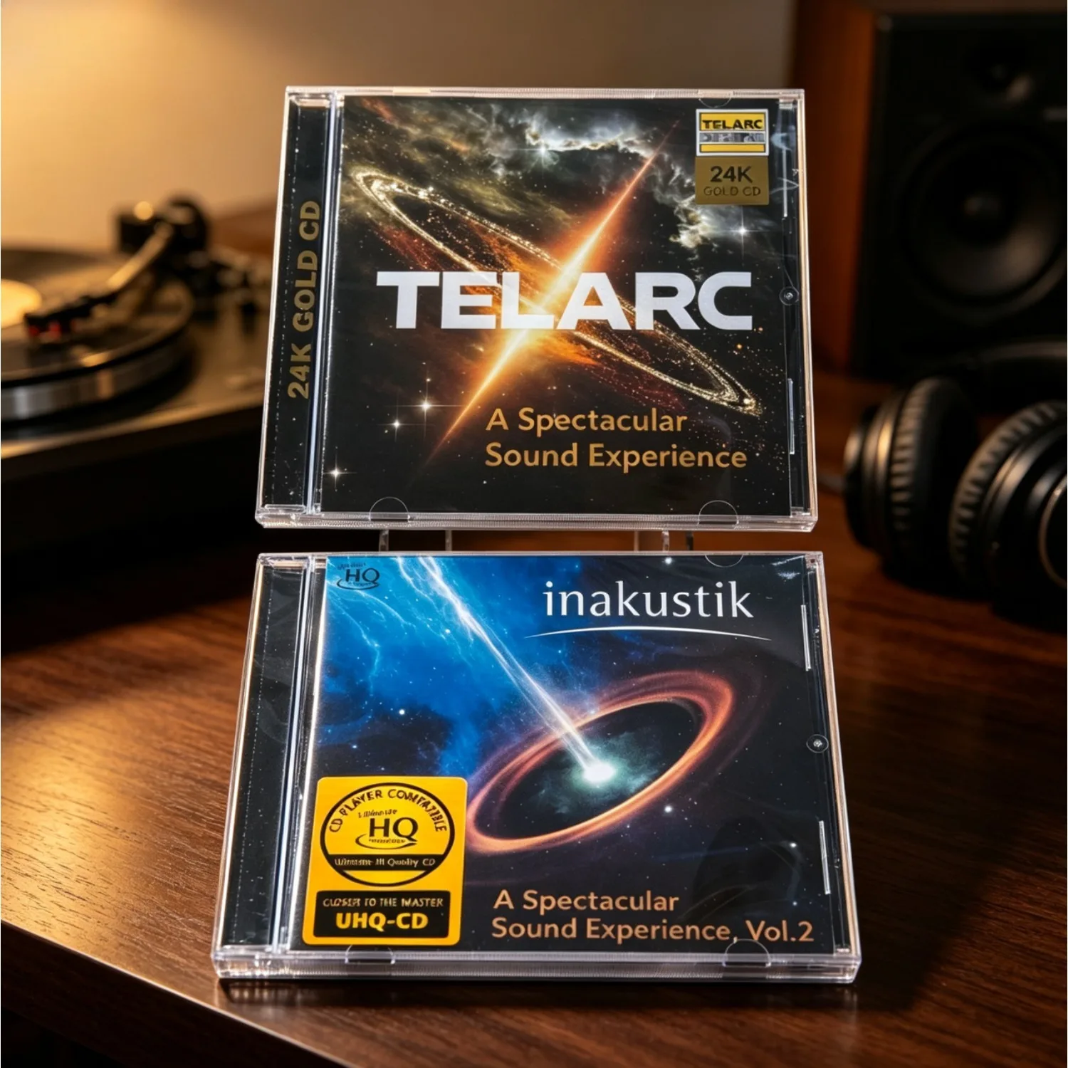 Un expérience sonore spectaculaire, ensemble Vol.1+Vol.2, disponible en ensemble ou en exemplaire individuel, avec CD Telarc 24K Gold Inakustik UHQ-CD Editions