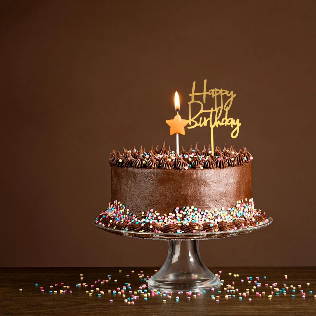 

Birthday Topper Acrylic Decorations Cake Insert Card for Home Baking Party Supplies Cake Shop RestaurantDecor CakeDecorations