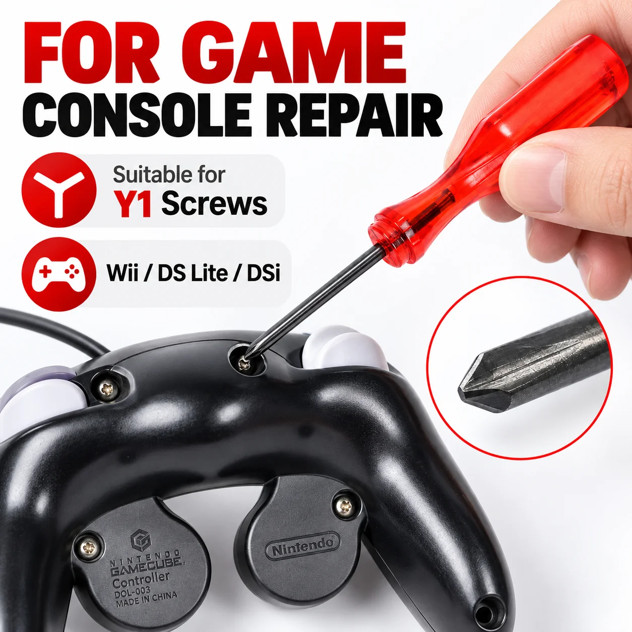 1 Stück 3,0-mm-Tri-Wing-Schraubendreher Y1, Dreipunkt-Schraubendreher für Nintendo Wii, DS Lite, DS, Reparatur- und Öffnungswerkzeug für Apple MacBook-Laptop-Akkus. – Detail 2