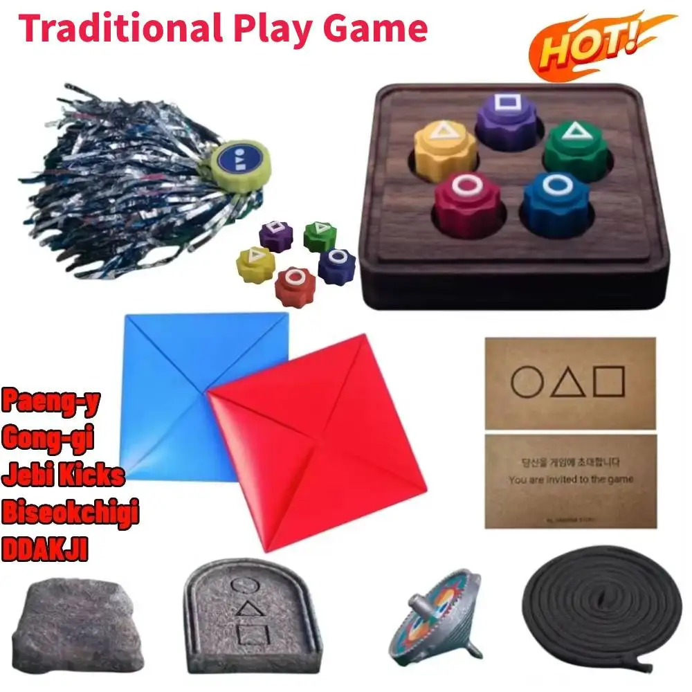 Traditional Play Game Fun Gonggi Jack Stone Pebbles Set Hand Eye Coordination Training Toys Gonggi Set For Board Game Party Game