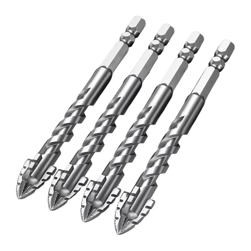 

7 шт., набор зубчатых сверл из вольфрамовой стали для керамической пластиковой плитки, стекла, бетона - прочные режущие инструменты для обустройства дома