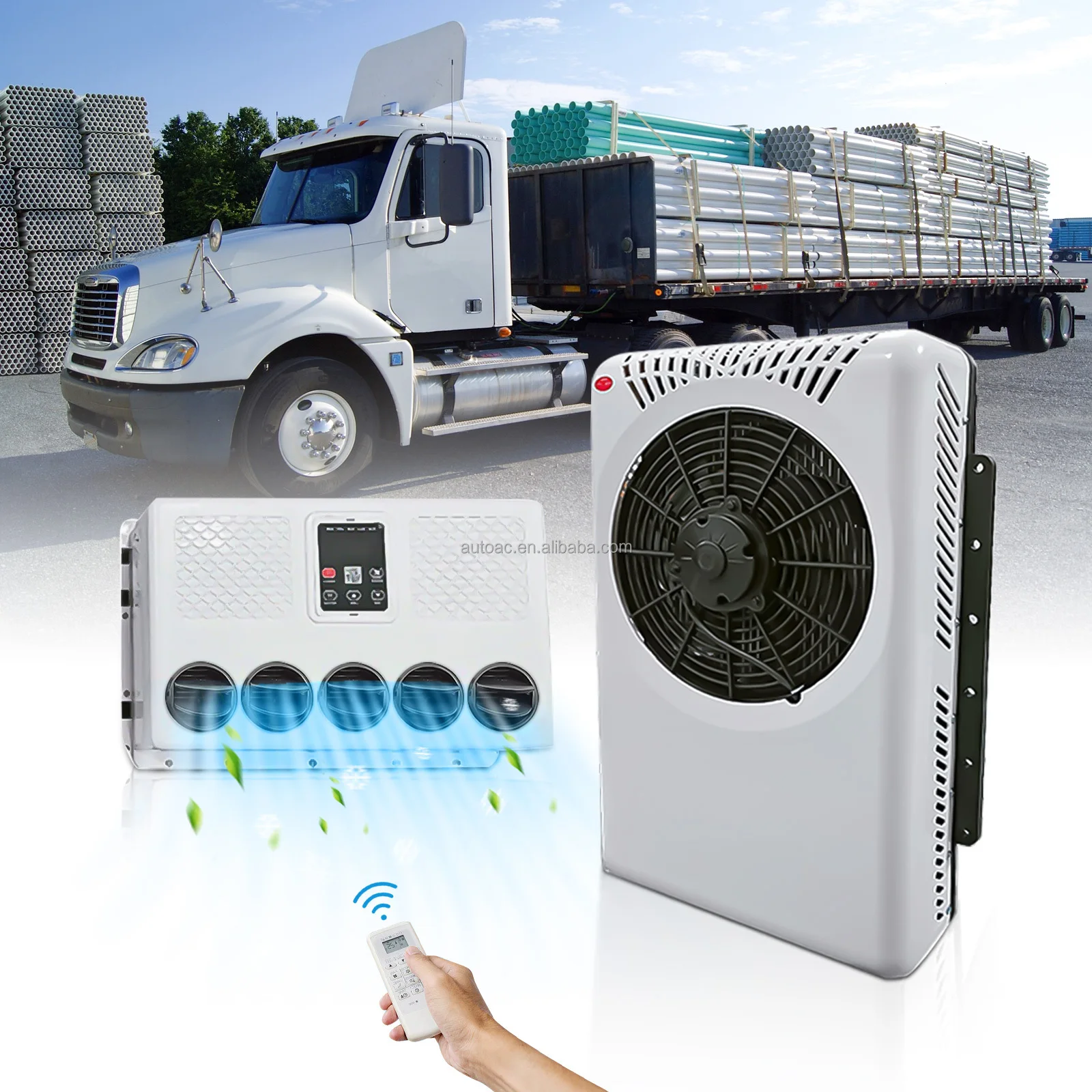 

Electric A/C System 24 Volt Tractor Air Conditioning Truck Semi Ac Apu Parking Cooler Air Conditioner For Trucks 24V