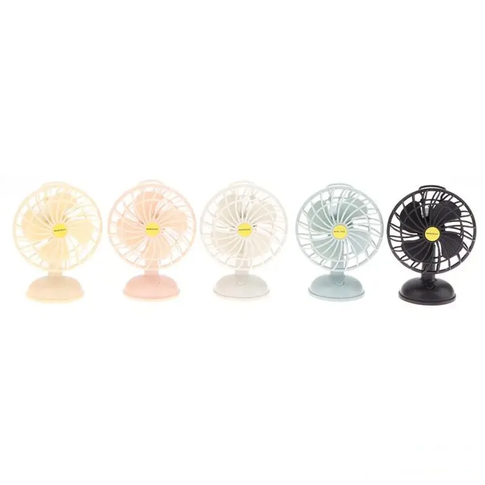 Poppen Decor Poppenhuis Desktop Fan Scène Model Legering Miniatuur Poppenhuis Fan Elektrische Mini Miniatuur Legering Fan Meisje Speelgoed