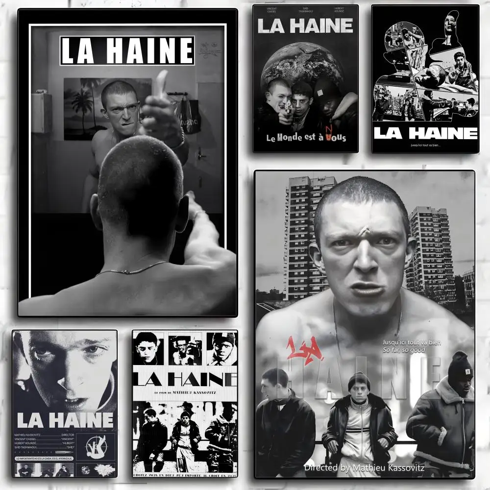 Movie L-la Haine Poster Modern PP Paper Wall Art Sticker Min