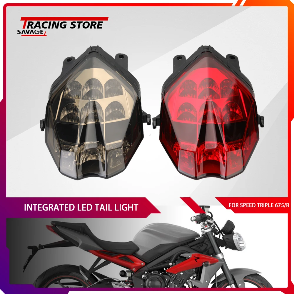 LED Tail Light For Street Triple S/R RS 660 765 2019-2023 Daytona 675 R Motorcycle Taillight Brake Turn Signals Lamp Integrated