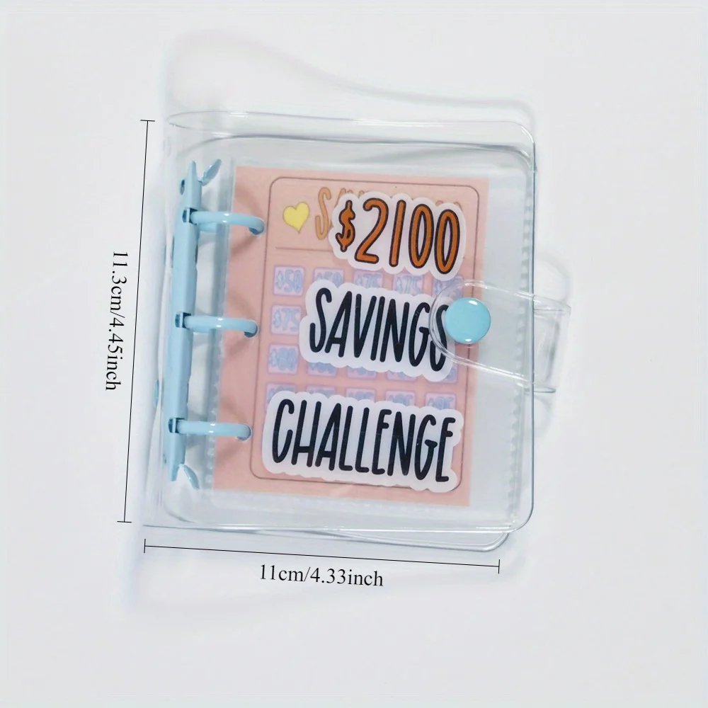 تحدي توفير الموثق الصغير 1000/2100 دولار توفير الميزانية النقدية المغلف محفظة الميزانية الموثق دفتر مخطط #3