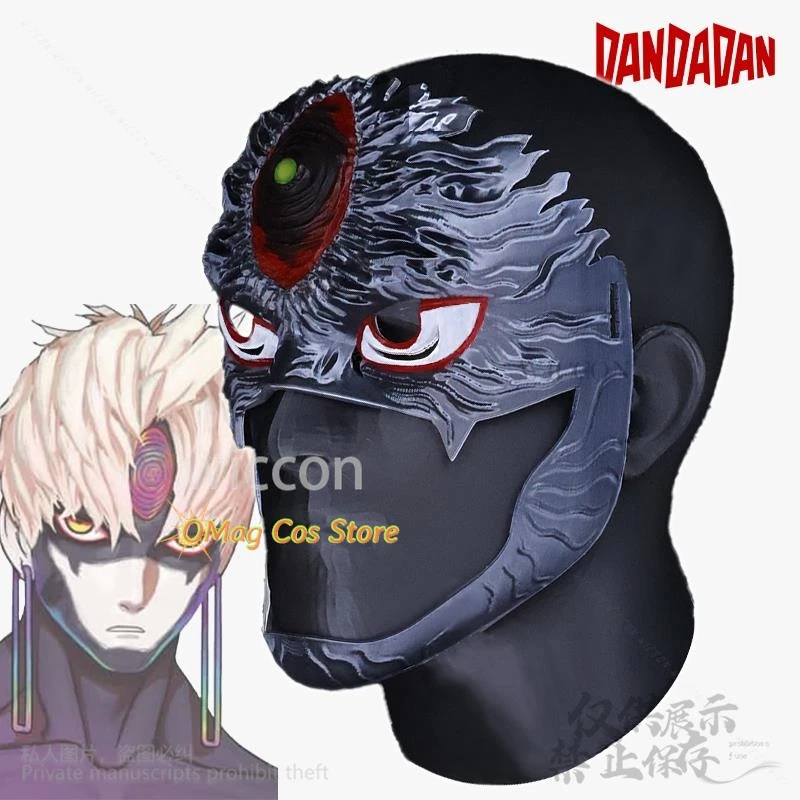 Anime DAN DA DAN Jin Enjoji Cosplay 3D Hard Plastic Make Cos Half Face Halloween Christmas Costume Props Accessories Roleplay