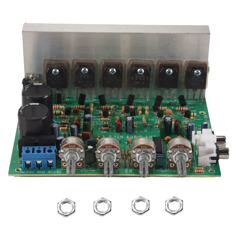 

AS95-2X Audio Amplifier Board 2.1 Channel 240W High Power Subwoofer Amplifier Board AMP Dual AC18 - 24V Home Theater