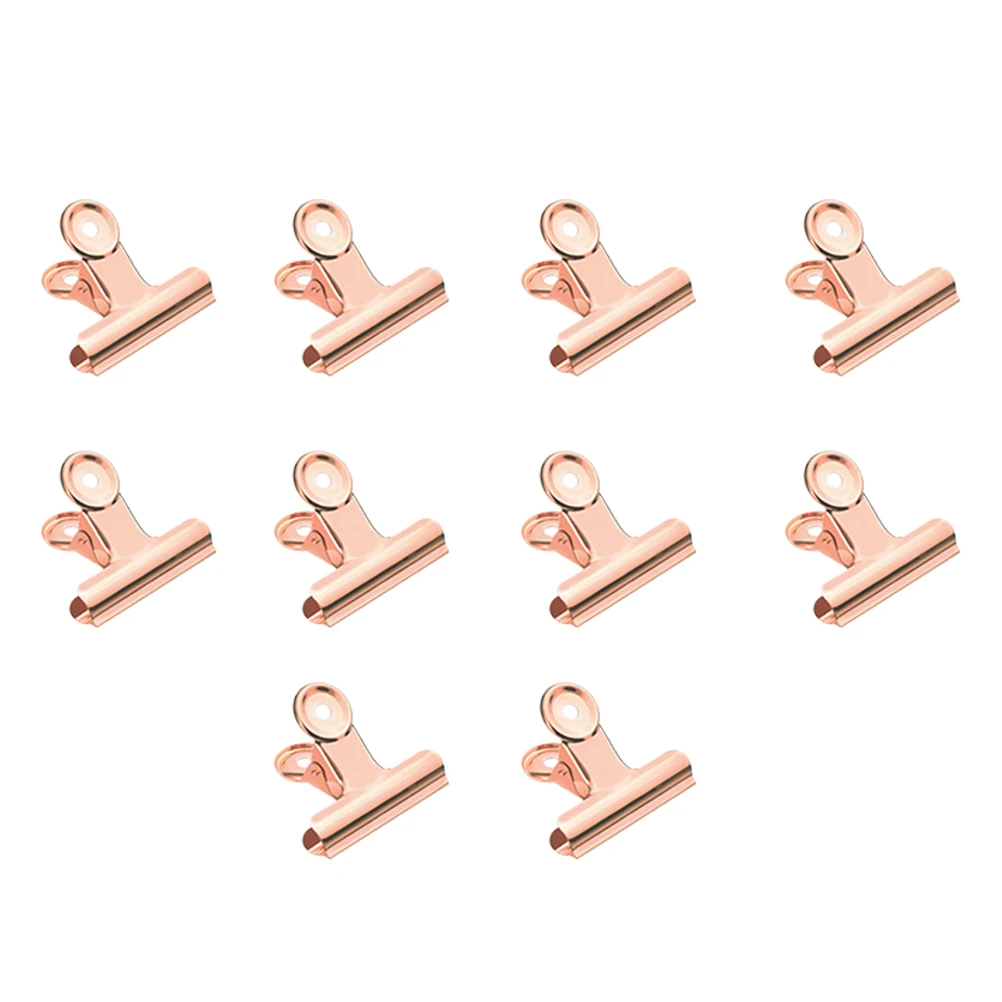 

10pcs Shaping Clips Fixing Metal Stainless Steel Paper Office Supplies Stationery Document Binder Clamps Picture Metal Grip