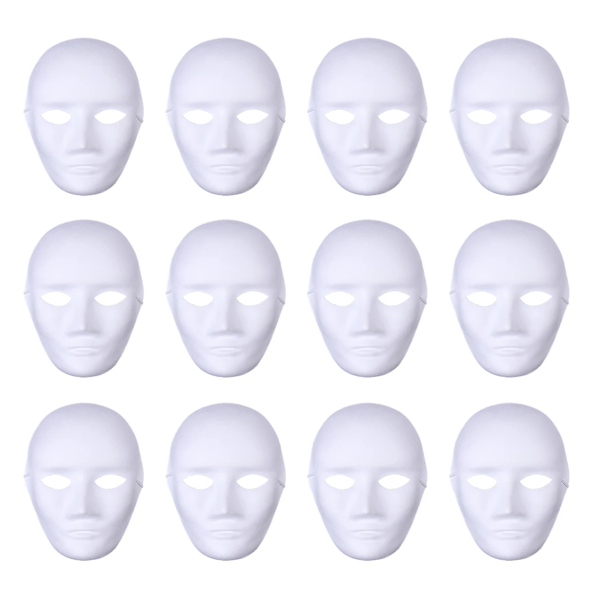 Hand Painted Mask Diy Halloween Costume Blank White Masquerade Masks Mulitpack Clear Creepy Face Facial