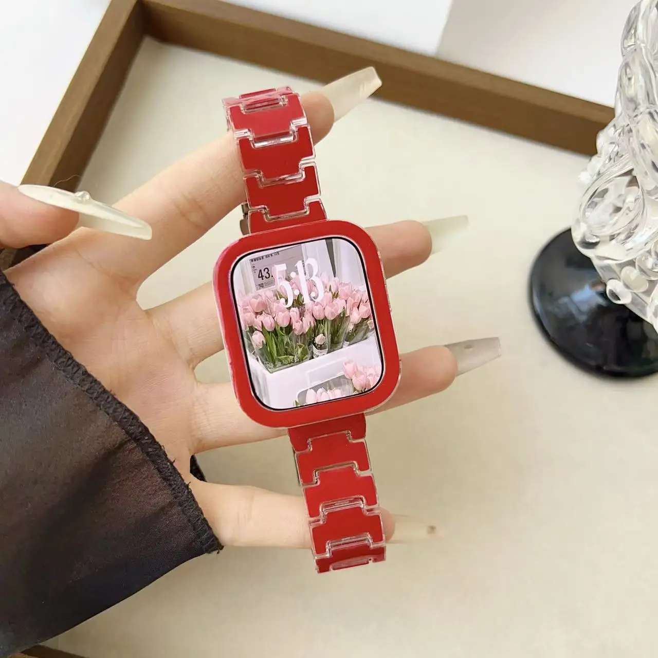 Fortschrittliches, hochwertiges Harzschlaufenband für Apple Watch Damen 44 mm 40 45 41 49 42 38 Serie 11 10 9 8 SE 7 6 5 4 3 Armband