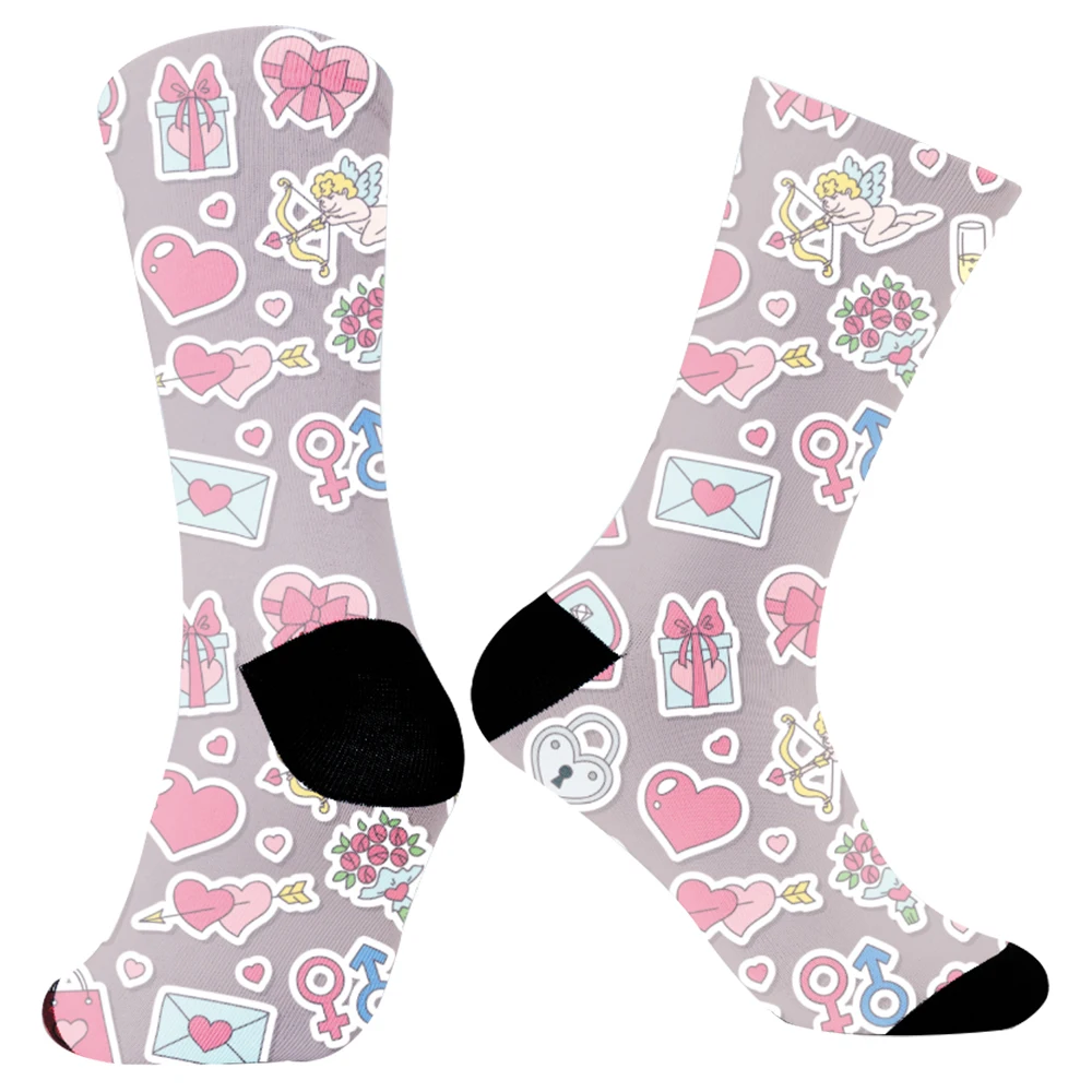 fashion socks and summer socks color contrast socks cute mid-tube socks 2024 New Summer Print socks