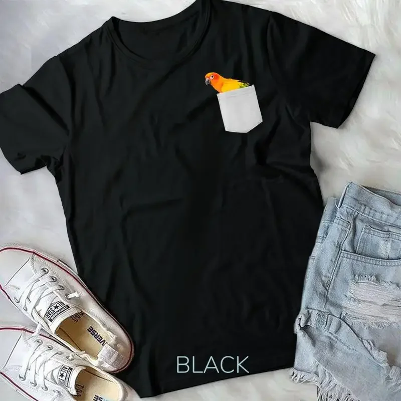 Animal in Your Pocket Sun Conure Parrot t shirt Unisex T shirt