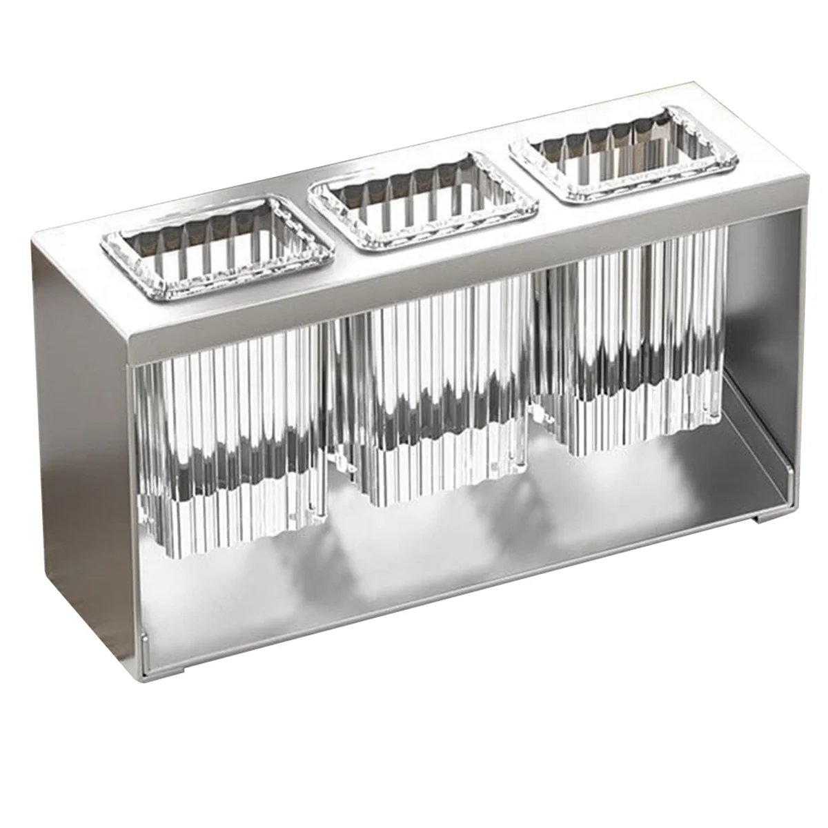 

A96Q-Countertop Cutlery Drying Holder Cutlery Drainer Tableware Holder Box Tabletop Separated Fork Chopstick Storage Grey