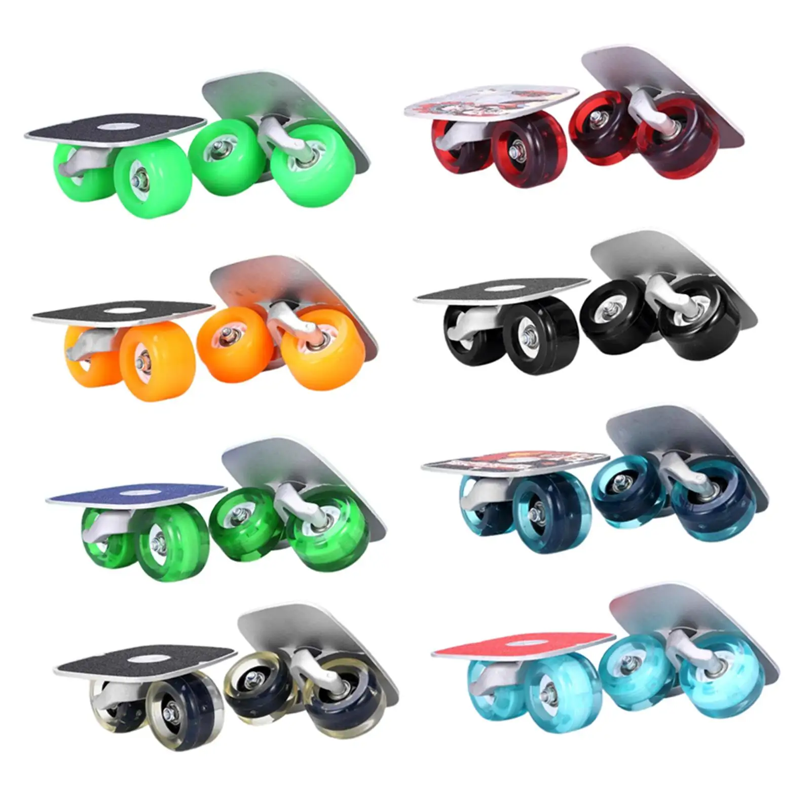 Aluminum Split Drift Board Skates Anti Skid Sandpaper Mini Skateboard Free Skates Mountain Wheels for Women Men