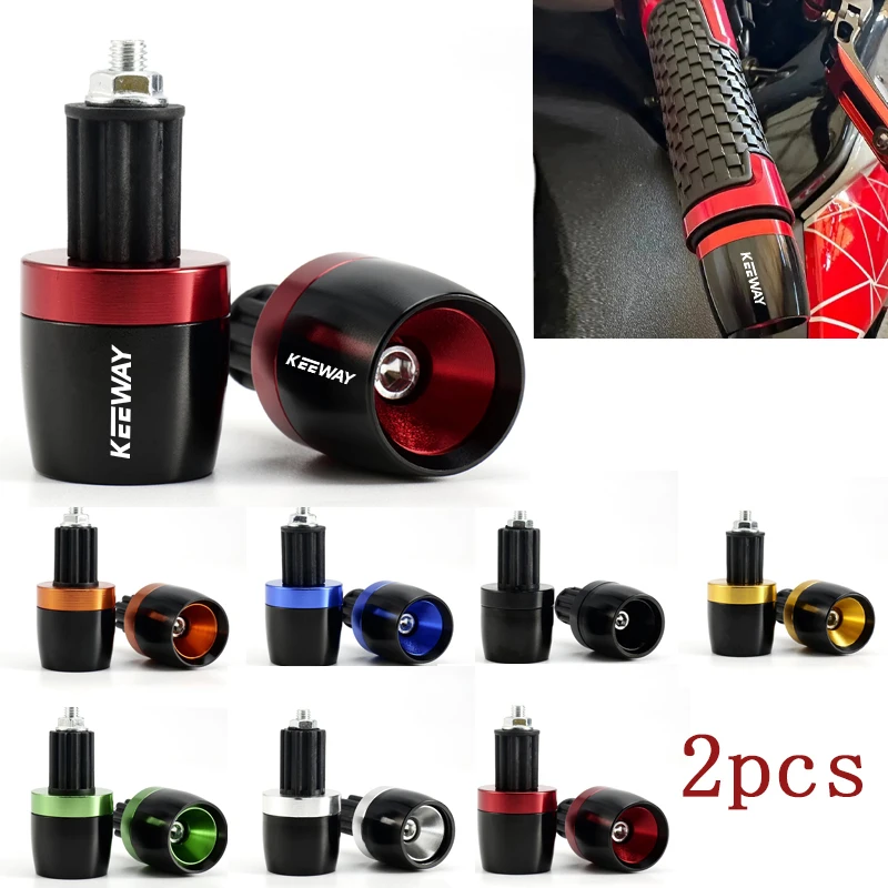 For Keeway Hurricane 50 Vieste 300 Zahara Cityblade K-Light RKV RKF 125 RKS 150 2PCS Motorcycle Handlebar Grips Cap Plug