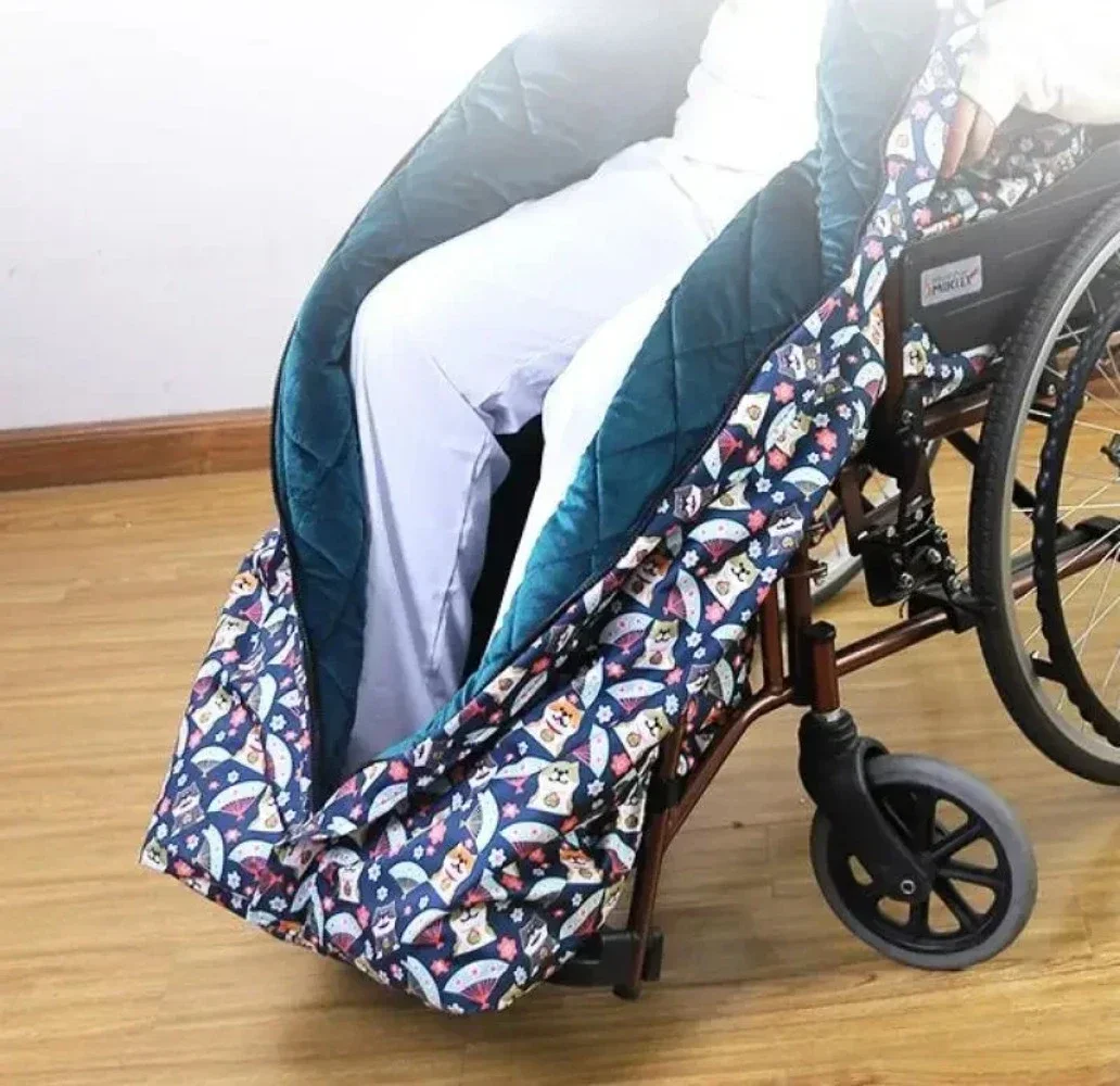 Winter Wheelchair Warmer Blanket Waterproof Thickened Wheelchair Patients Warm Covers Elderly Windproof Leg Guard Warm Cover