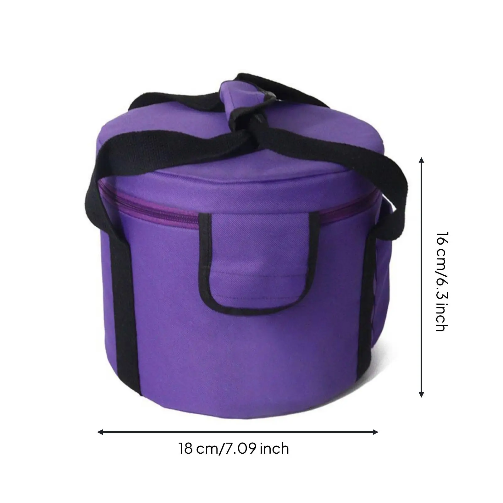 Portable Singing Bowl Travel Bag Canvas Padded Protective Sound Bowl Case with Pocket for Meditation Gear