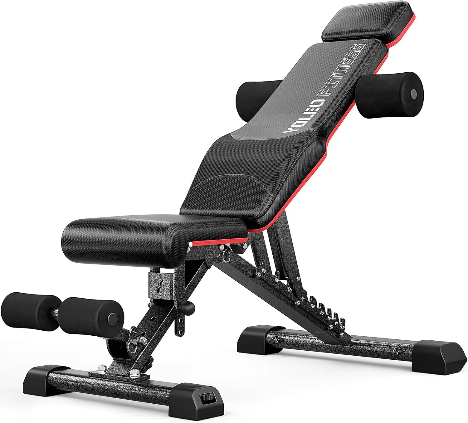 Adjustable Weight Bench with Bench Press Stand, Foldable, Extended Head & Elbow Pad for Users up to 7' Tall