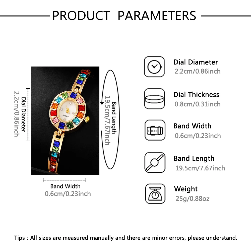 2 new styles of girls' fashionable quartz watch set versatile daily wear party Valentine's day party Easter Ramadan Halloween Ch