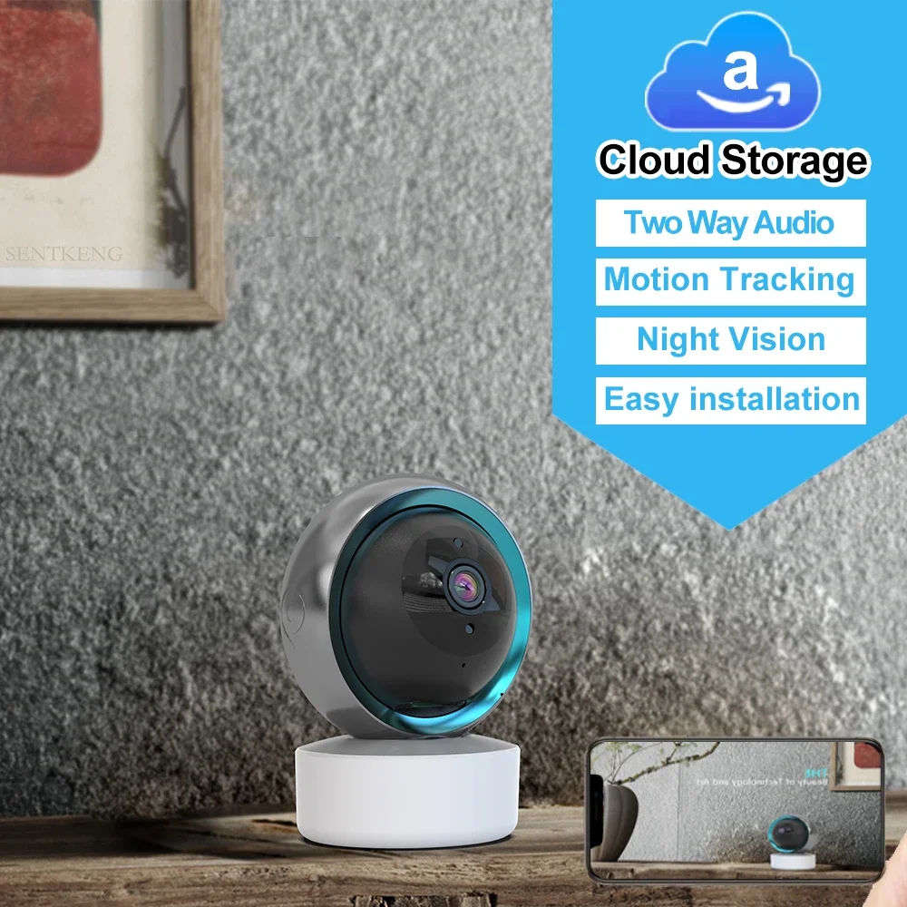 Tuya IP Camera 5MP Wifi Video Surveillance Cameras HD Night VIsion Two Way Audio Auto Tracking Cloud Smart Home Camera