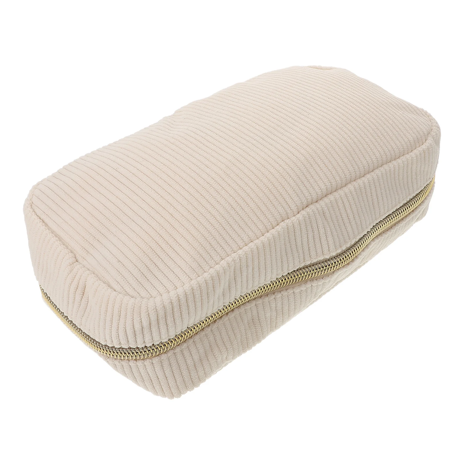 

Portable Travel Bag Large Capacity Corduroy Makeup Pouch Toiletry Organizer Storage Case for Women Skincare and Jewelry