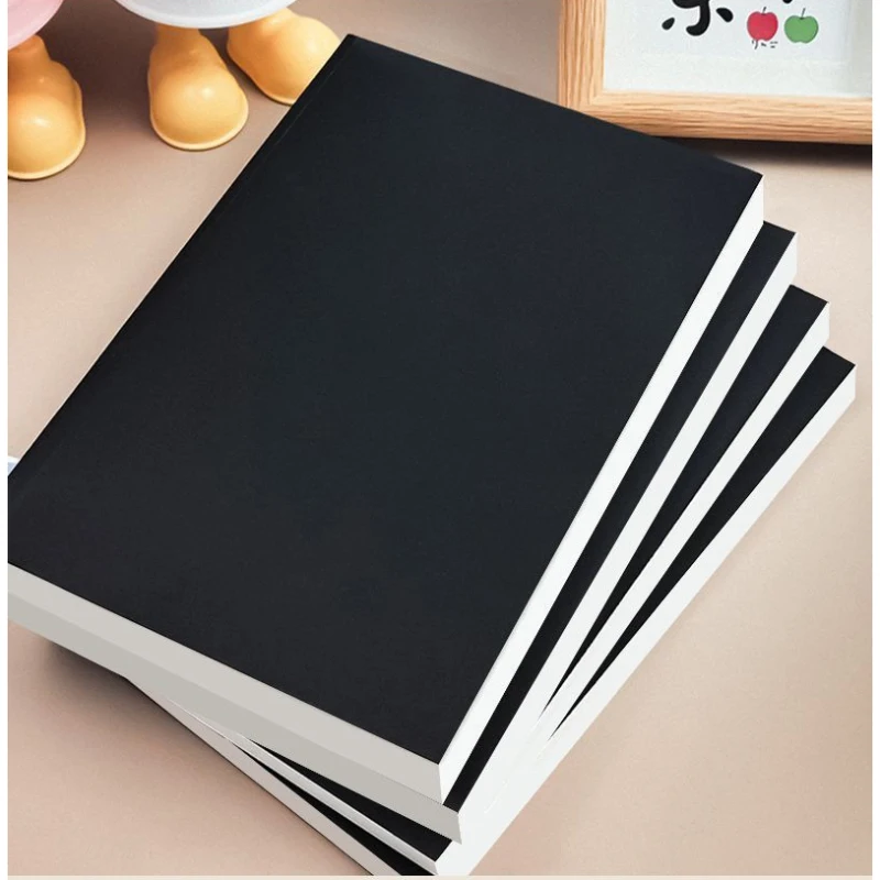 retro-black-card-notebook-simple-ins-style-notepad-entrance-examination-high-school-student-notepad-a5-super-thick-diary-gift