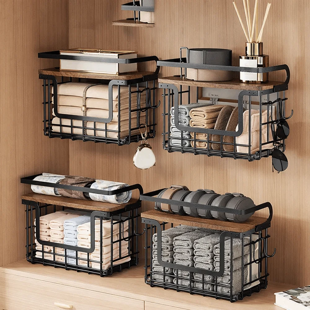 

Carbon Steel Refrigerator Magnetic Shelf Punch Free Wall Mounted Spice Storage Rack Large Capacity Space Saving