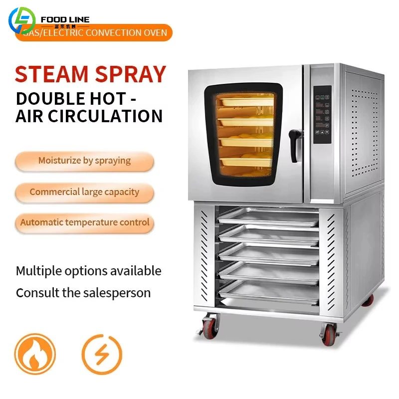 Customized Electric Hot Air Circulation Oven Commercial Baking Machine for Small Business Easy Clean Stainless Steel Chamber