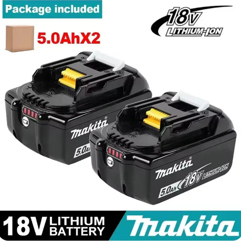100% Original Makita 5.0Ah para Makita 18V batería BL1830B BL1850B BL1850 BL1840 BL1860 BL1815 bater