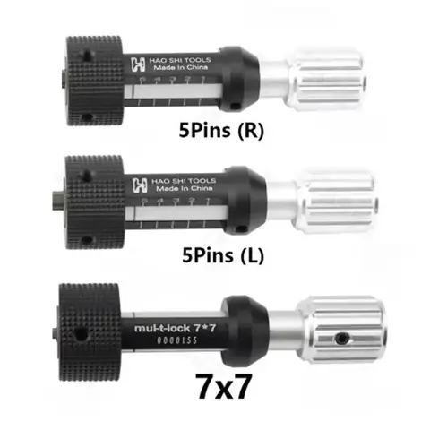 HAOSHI per Mul-T-Lock 7 Pin (R) MUL-T-LOCK 5 Pin (L) 5 Pin (R) Mul T Lock 7pin Pick Set Strumenti per fabbro