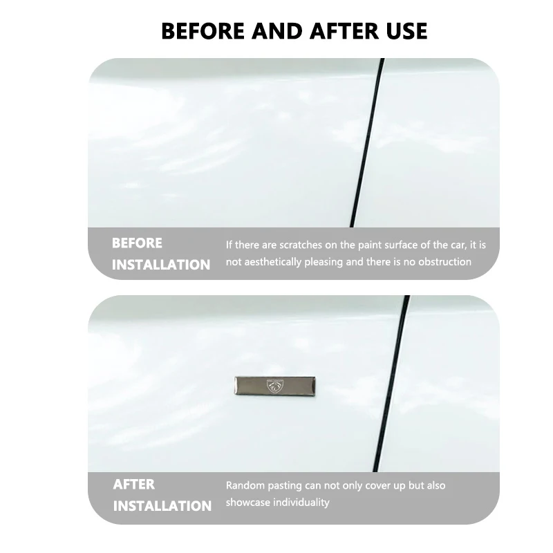 سبائك الألومنيوم شعار سيارة الجذع ملصق مائي شعار لاصقة تزيين اكسسوارات لبيجو 206 307 308 3008 207 208 407 508 2008 5008 #3