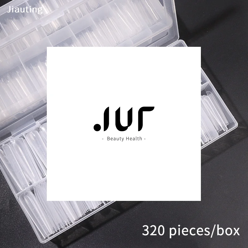 320 Stück Sandwich Dual Nail Forms Extensions-Dual Forms Sarg Nagel Formen Top Mold Bottom Mold Verlängern Maniküre Kunst Werkzeuge