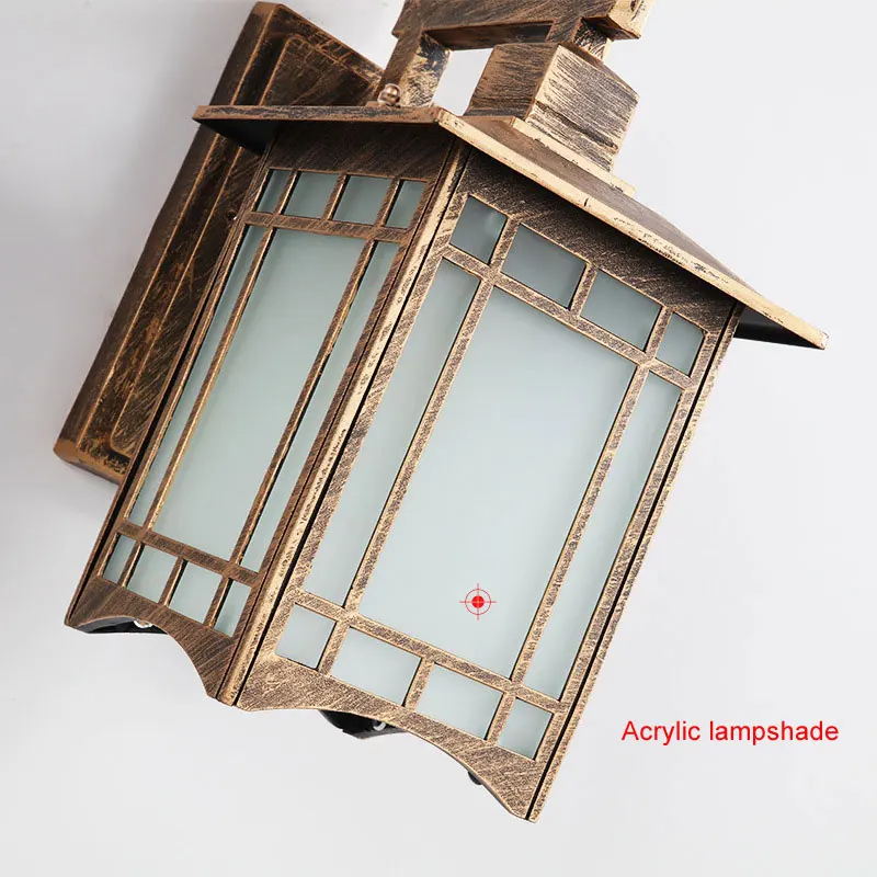 European Retro Wall Lamps for Courtyard Balcony Outdoor Decor Light Villa Garden Corridor Entrance Porch Light Waterproof
