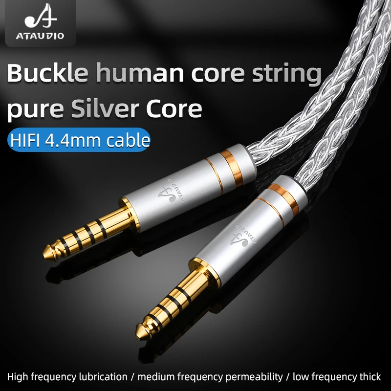 

8 Core Headphone Cable pure Silver XLR 4.4mm 2.5mm 6.35mm Cable For Sennheiser HD599 HD569 HD 560S HD559