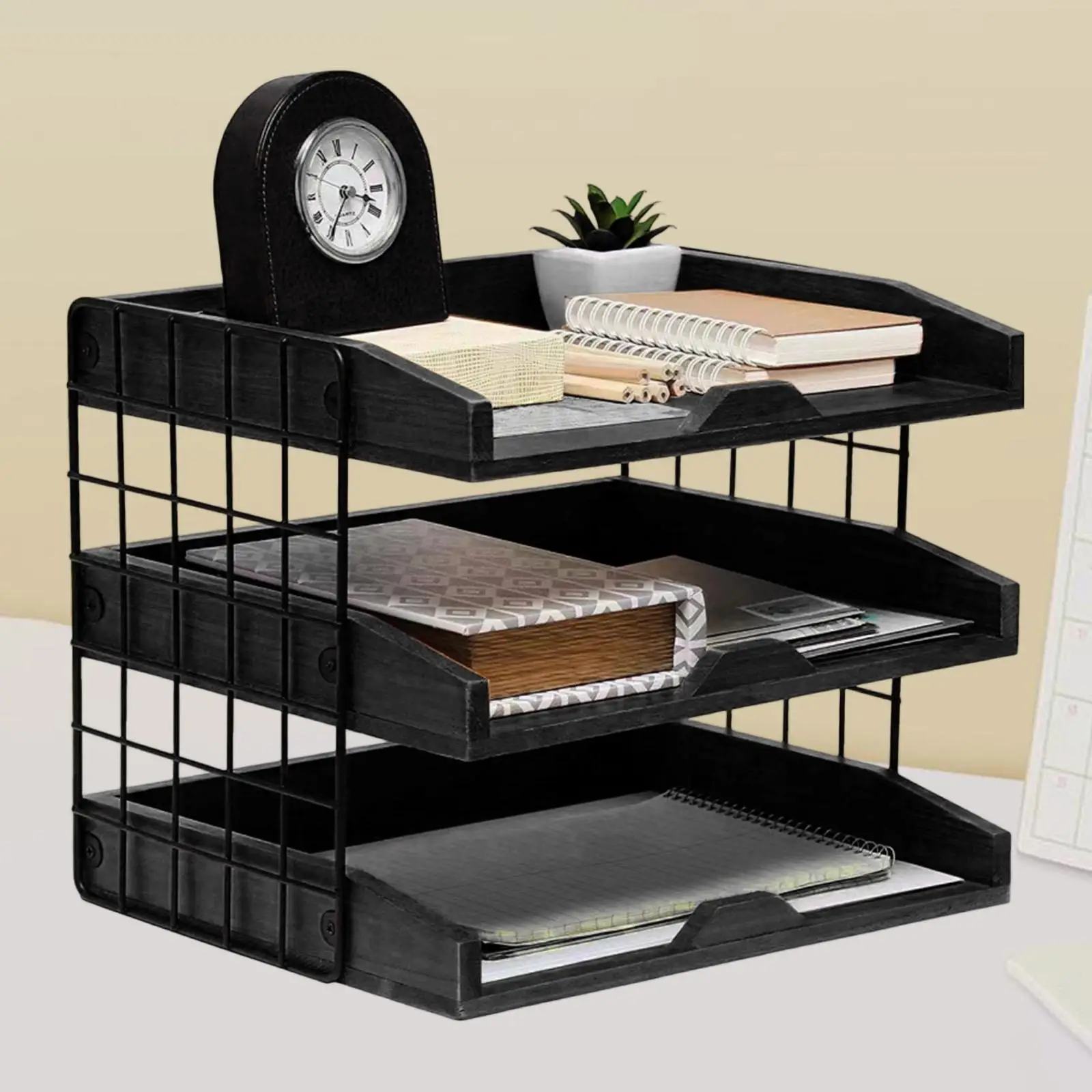 

Настольный органайзер для файлов, настольный держатель для файлов, стильная папка с ящиком для офисных принадлежностей для коммерческого учебного пространства