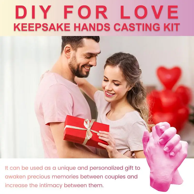 

Couples Hand Molding Kit Plaster Hand Mold Casting Supplies Hand Model Cloning Powder 3D Hand Model Crafts For Valentine's Day