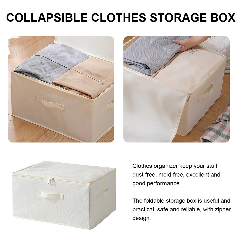 صندوق تخزين ملابس كبير جدًا، منظم قابل للتنفس وقابل للغسل وقابل للطي، مثالي لتنظيم خزانة غرفة النوم #4